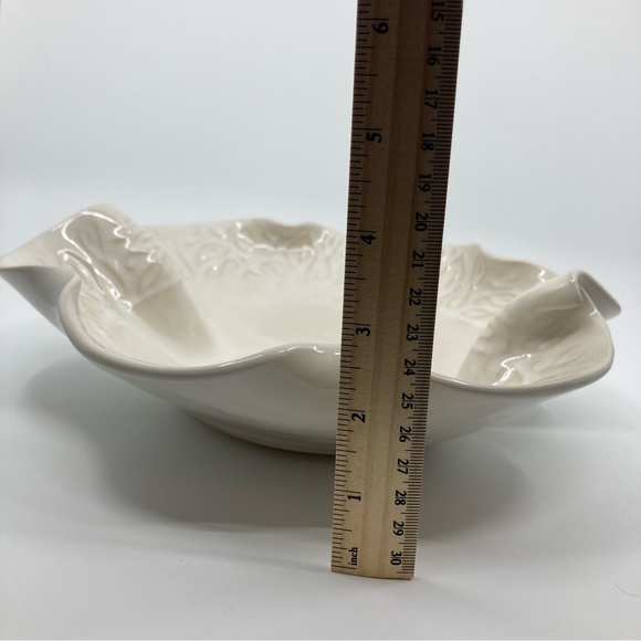 New Hilborn Pottery in between bowl white ceramic serving salad bowl spoons - Picture 8 of 8